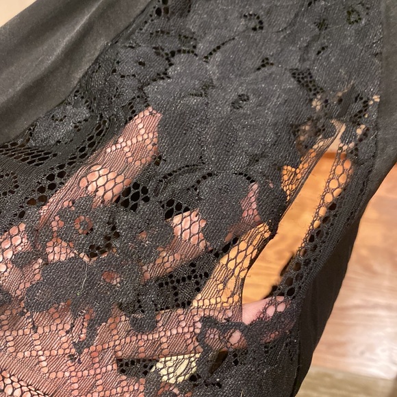 *Flawed* LPA Satin Lace Maxi Slip Dress - Picture 7 of 10